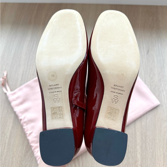 BNWT Stuart Weitzman Jane 35MM Patent Leather Pumps – Rosewood (US 7) - Picture 10 of 10